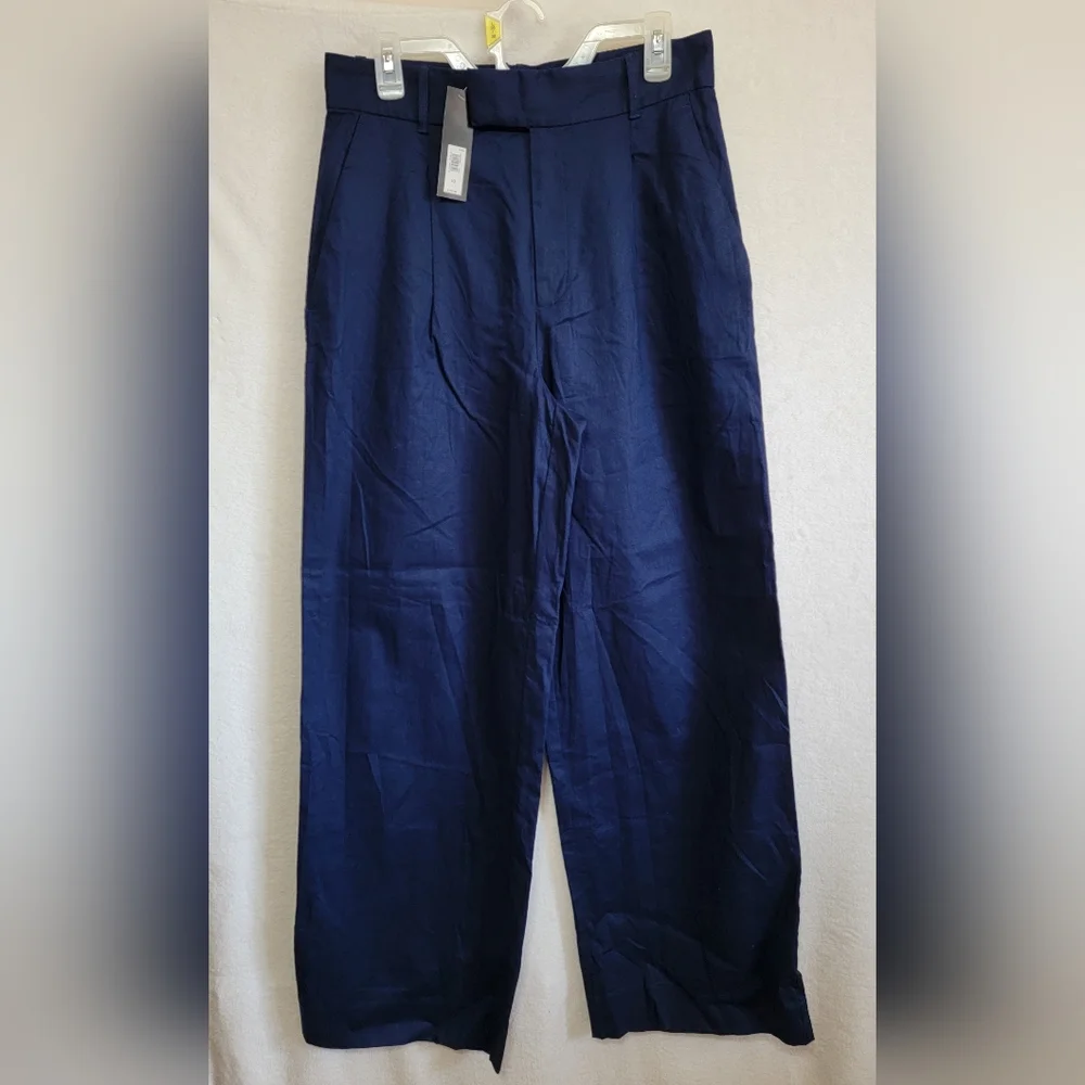 Women's Banana Republic Wide‎ Leg Pants, Navy, Size 10, NWT